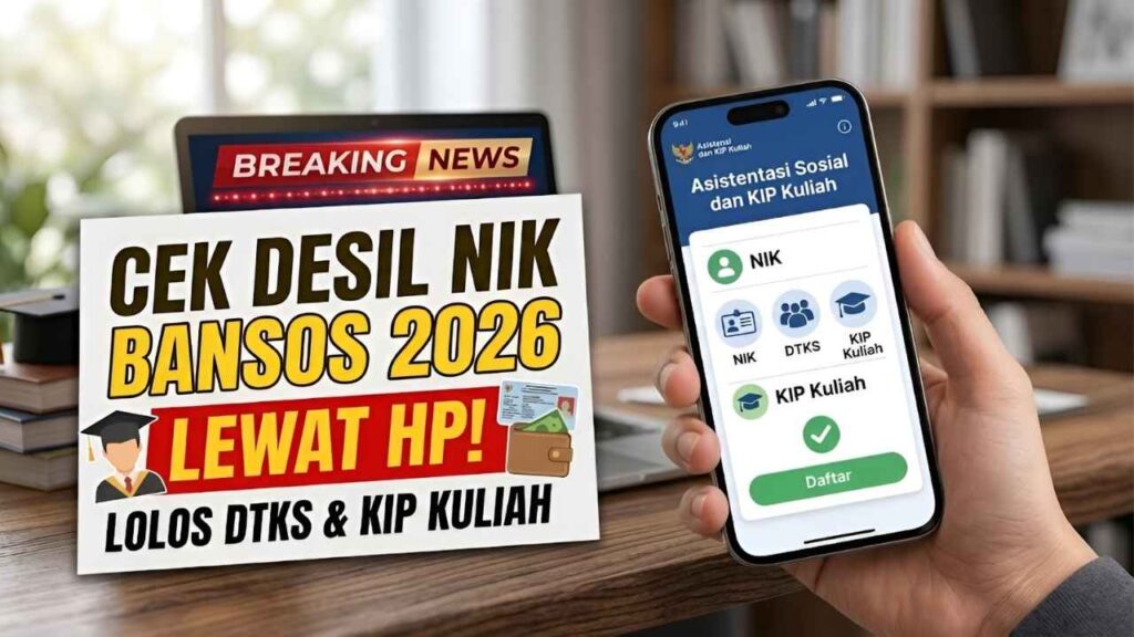 Cara Praktis Cek Desil NIK Bansos 2026 via Smartphone: Panduan DTKS dan KIP Kuliah