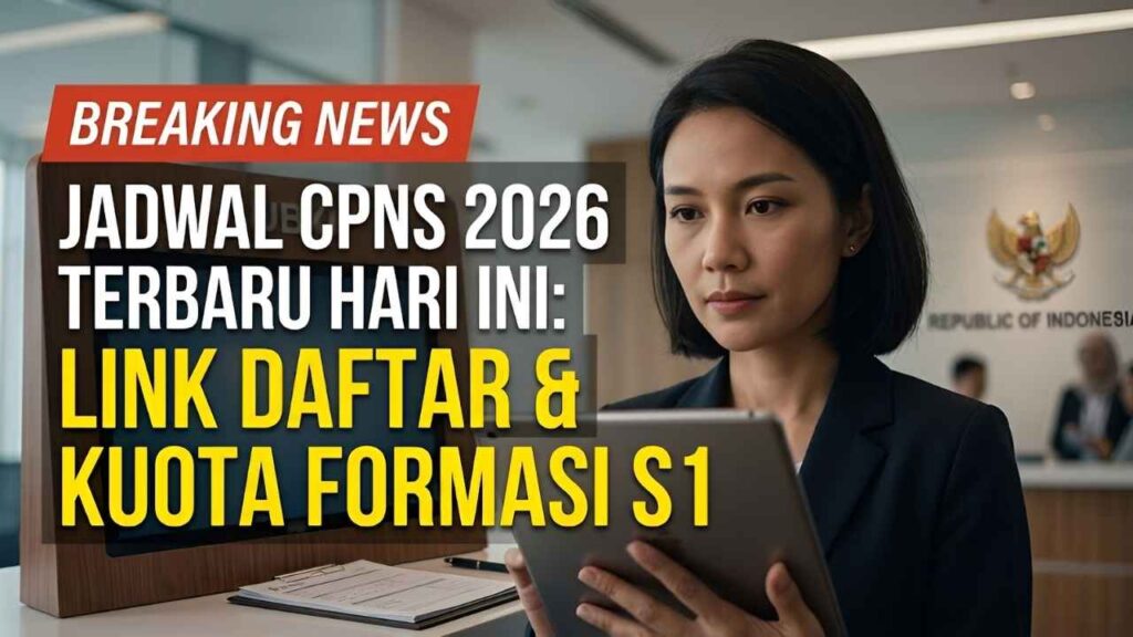 Jadwal Lengkap CPNS 2026 Terbaru Link Pendaftaran Resmi dan Kuota Formasi S1 Hari Ini