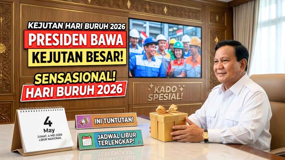 Kado Spesial Presiden untuk Buruh di Hari Buruh 2026 Beserta Jadwal Libur