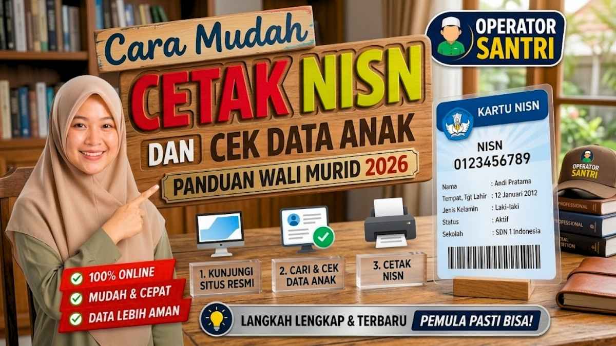 Informasi Resmi Cara Cetak NISN 2026 Sekaligus Panduan Cek Data Anak Sekolah